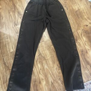 Alo Yoga Brown Snap-Up Wide Leg Yoga Pants Women’s Size Small